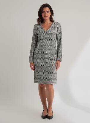 Robe mi-longue manches longues manches longues noir LA FEE MARABOUTEE femme