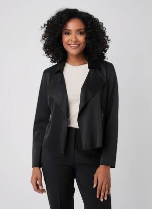 Veste casual poches noir ROBE LEGERE BY VERA MONT femme