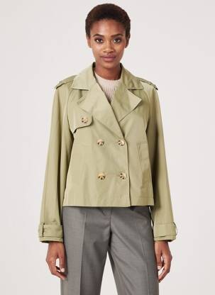 Trench poignets boutonnés sans capuche vert BETTY BARCLAY femme
