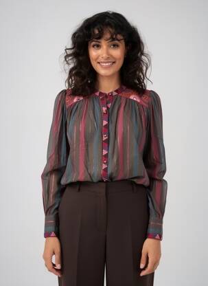 Chemisier coupe fluide manches longues rose MAISON HOTEL femme