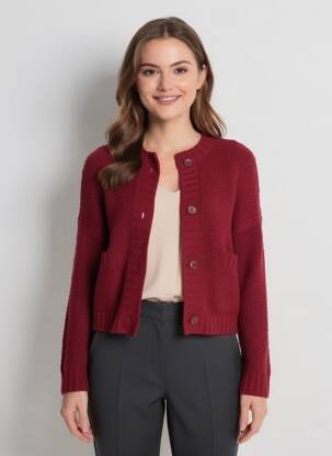 Gilet manches longues stretch rouge FLIRT COLLECTION femme