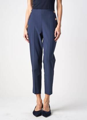 Pantalon 7/8 taille haute taille haute bleu RELISH femme