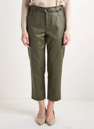 Pantalon 7/8 taille à pinces taille normale vert IMPERIAL femme