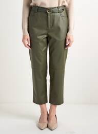 Pantalon 7/8 taille à pinces taille normale vert IMPERIAL femme
