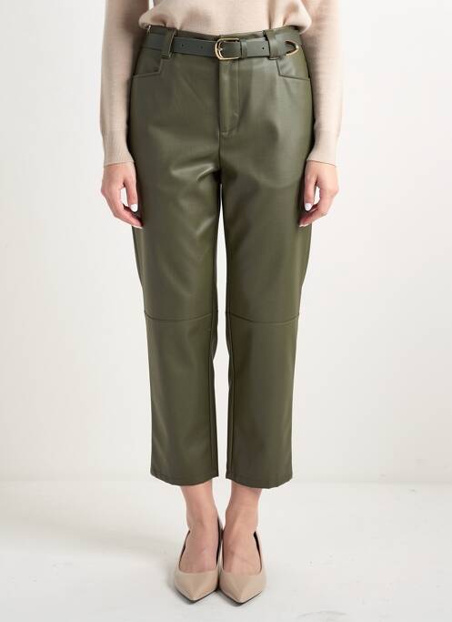 Pantalon 7/8 taille à pinces taille normale vert IMPERIAL femme