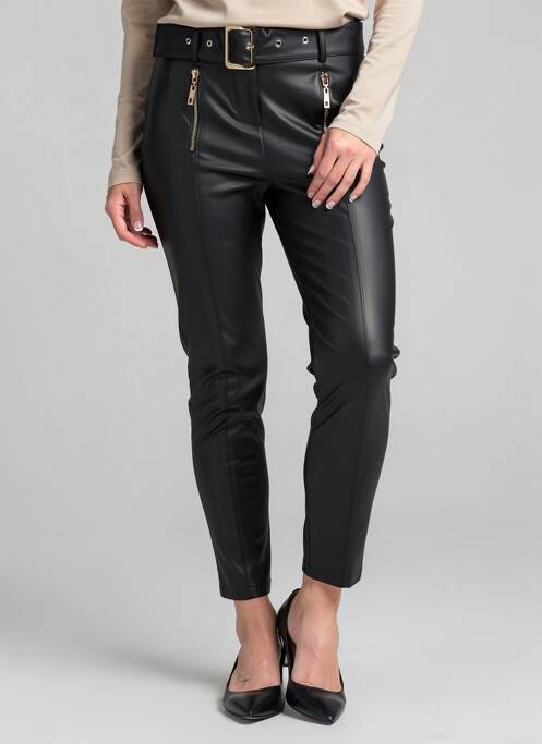 Pantalon 7/8 taille haute taille haute noir RELISH femme