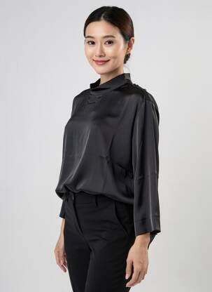 Blouse manches longues manches longues noir BETTY BARCLAY femme