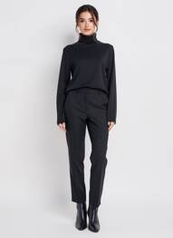 Sous-pull manches longues manches longues noir MAJESTIC FILATURES femme