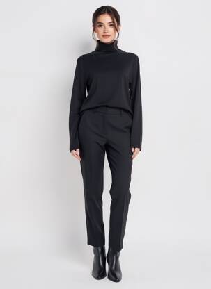Sous-pull manches longues manches longues noir MAJESTIC FILATURES femme