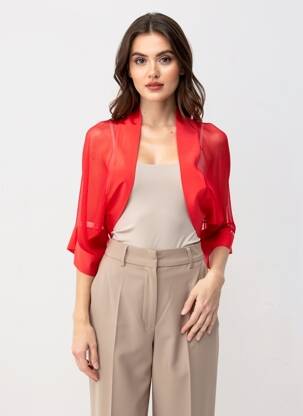 Boléro manches 3/4 rouge FUEGO WOMAN femme