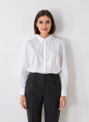 Chemisier coupe droite manches longues blanc BETTY BARCLAY femme