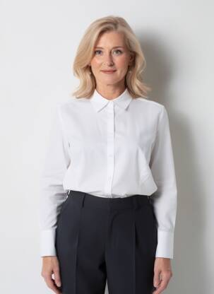 Chemisier coupe droite manches longues blanc BETTY BARCLAY femme