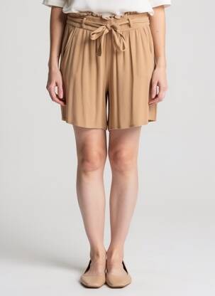 Short coupe droite beige ONE STEP femme