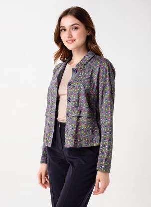 Veste casual col tailleur gris NOMADS femme