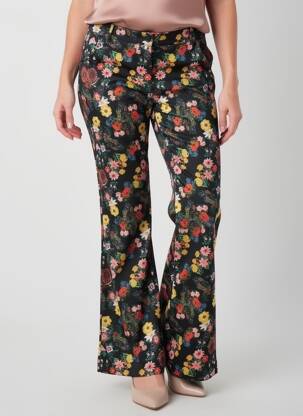 Pantalon flare taille haute taille haute noir WOW TO GO femme