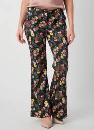 Pantalon flare taille haute taille haute noir WOW TO GO femme