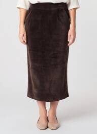 Jupe longue coupe droite marron WOW TO GO femme
