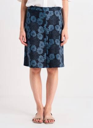 Jupe mi-longue stretch bleu WHO'S THAT GIRL femme