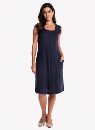 Robe mi-longue sans manche sans manche bleu NOMADS femme