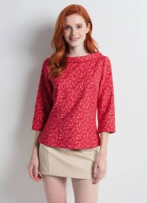 Top stretch manches 3/4 rouge WHO'S THAT GIRL femme