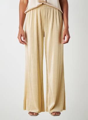 Pantalon large taille normale taille normale or B.YOUNG femme