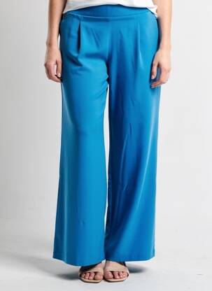 Pantalon large poches taille normale bleu B.YOUNG femme