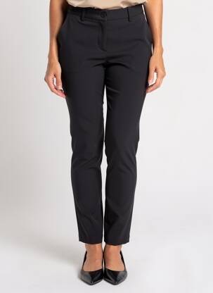 Pantalon slim taille élastique taille normale noir ANNA MONTANA femme