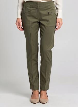 Pantalon slim taille élastique taille normale vert MICHA femme