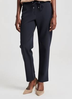 Pantalon droit stretch taille normale noir MICHA femme