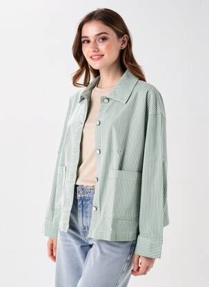 Veste casual coupe droite vert B.YOUNG femme