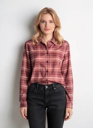 Chemisier coupe droite manches longues rose B.YOUNG femme