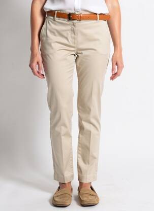 Pantalon chino tissage popeline taille normale beige LA PETITE NÎMOISE femme