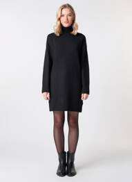 Robe pull stretch manches longues noir B.YOUNG femme