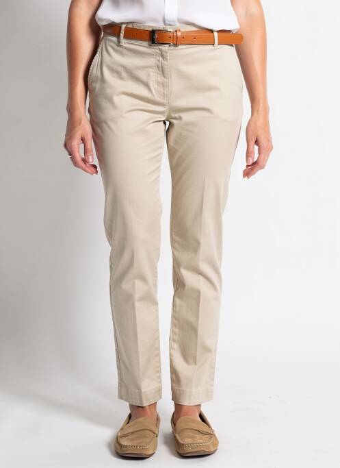 Pantalon chino tissage popeline taille normale beige LA PETITE NÎMOISE femme