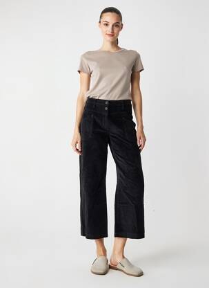 Pantalon 7/8 taille haute taille haute noir PAKO LITTO femme