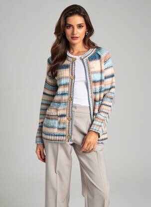 Gilet manches longues stretch bleu WHITE STUFF femme