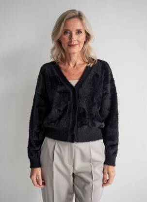 Gilet manches longues stretch noir LILI SIDONIO femme