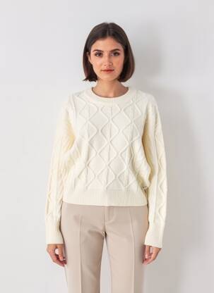 Pull stretch manches longues beige WRANGLER femme