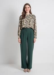 Chemisier imprimé fleurs manches longues beige INDI & COLD femme