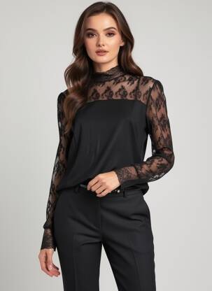 Top manches longues noir MOLLY BRACKEN femme