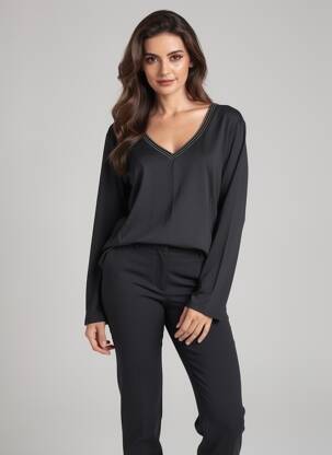 T-shirt manches longues manches longues noir MOLLY BRACKEN femme