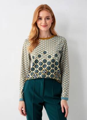 T-shirt manches longues manches longues vert WHITE STUFF femme