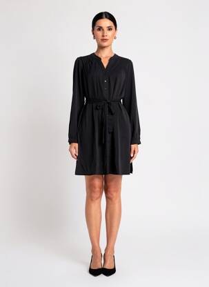 Robe courte manches longues manches longues noir MOLLY BRACKEN femme