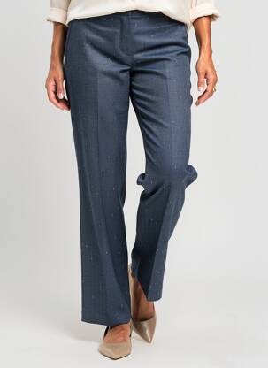 Pantalon chino fermeture zippée sous rabat boutonné taille normale bleu PAKO LITTO femme