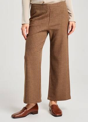 Pantalon 7/8 stretch taille normale marron INDI & COLD femme