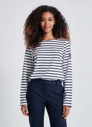 Top stretch manches longues blanc ET D'EMIE femme