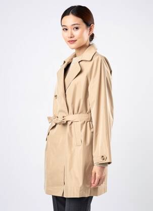Trench tissage popeline sans capuche beige JENSEN femme
