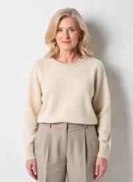 Pull stretch manches longues beige DRESS ADDICT femme