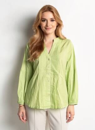 Chemisier coupe cintrée manches longues vert POMODORO femme