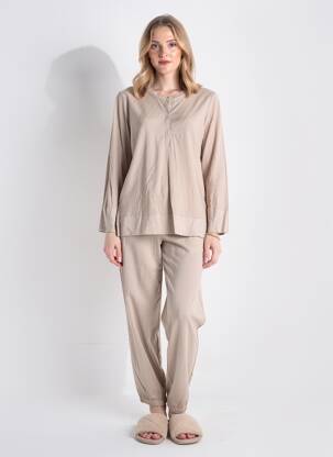 Pyjama tissage jersey marron IMPETUS femme